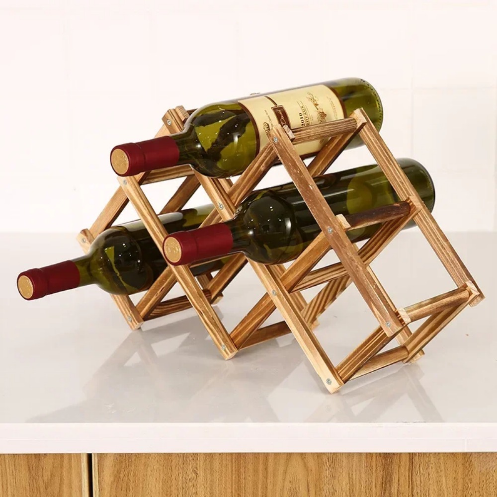 Portabottiglie in Legno Pieghe - Home Bar Shelves recensione e prezzo