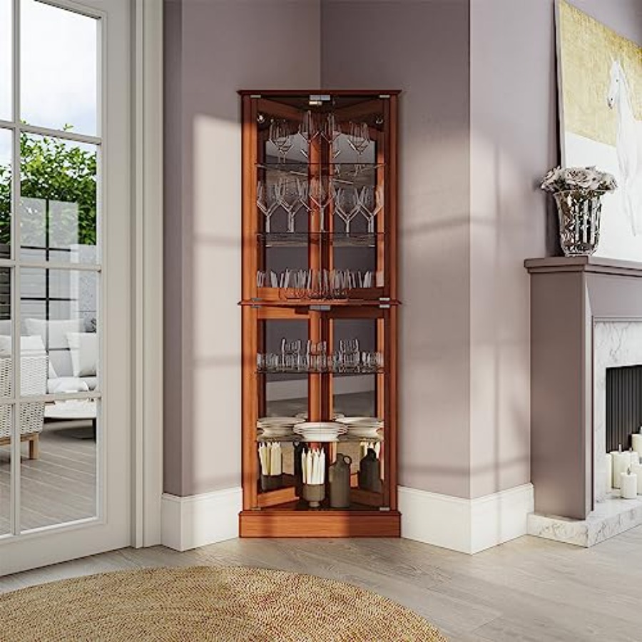 Vetrina angolare illuminata pe - Home Bar And Cabinet recensione e prezzo