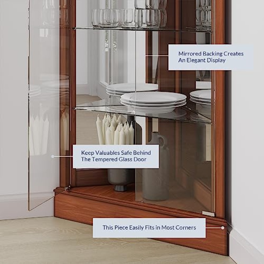 Vetrina angolare illuminata pe - Home Bar And Cabinet recensione e prezzo